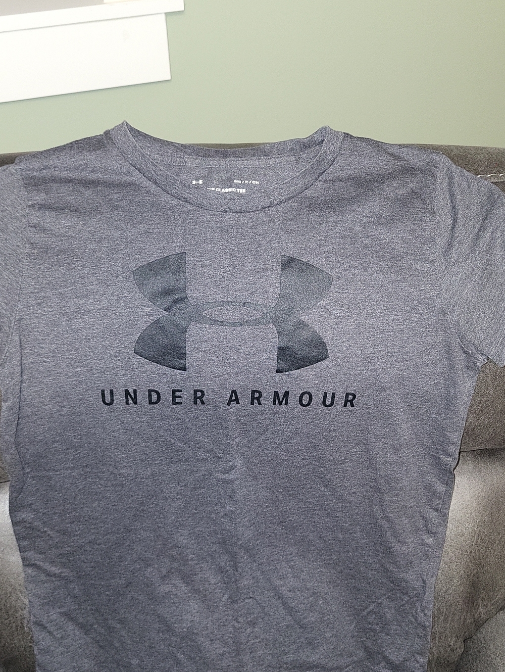 Under Armour Gray Heather Logo Short Sleeve Tee